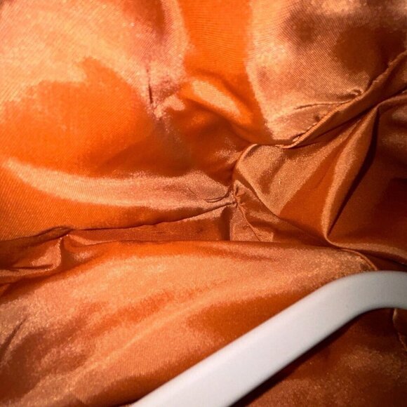 Lord & Taylor 100% Pig Suede Burnt Orange Bolero Leather Button Jacket Size 8 - Picture 12 of 13